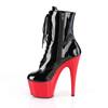 Pleaser - ADORE1020 Plateau Laarzen, Paaldans schoenen - Paaldans schoenen - Zwart/Rood Product image